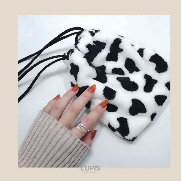 アニマルファー巾着ミニショルダーバッグ(ポーチ) - 激安ショルダー