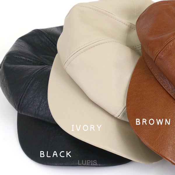 ネイビー レザー キャスケットCAPAS UNNAMED HEADWEAR 【LEATHER CASQUETTE】レザー キャスケット