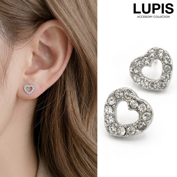 きらきらオープンハートピアス| 激安ピアスの通販販売 - ルピス(LUPIS)