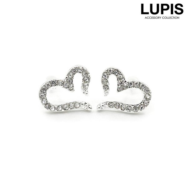 オープンハートキラキラピアス| 激安ピアスの通販販売 - ルピス(LUPIS)