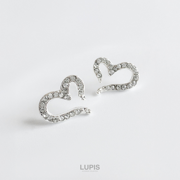 オープンハートキラキラピアス| 激安ピアスの通販販売 - ルピス(LUPIS)