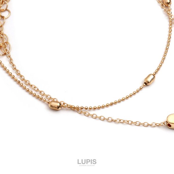 K14ハートチャーム付きアンクレットとブレスレット 14kハートチャーム付きアンクレットとブレスレット 14K 9K