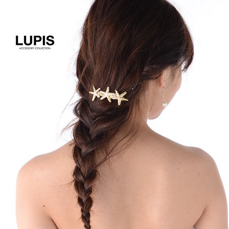 シェル＆スターフィッシュヘアバレッタ - ヘアアクセサリーを