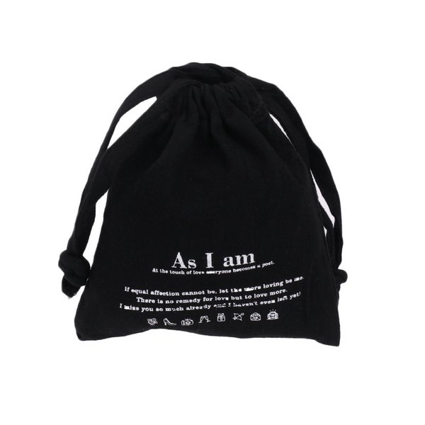 Lu Liu様 確認用 ドット×ローズ 巾着袋 片紐 英字ロゴ巾着袋 -