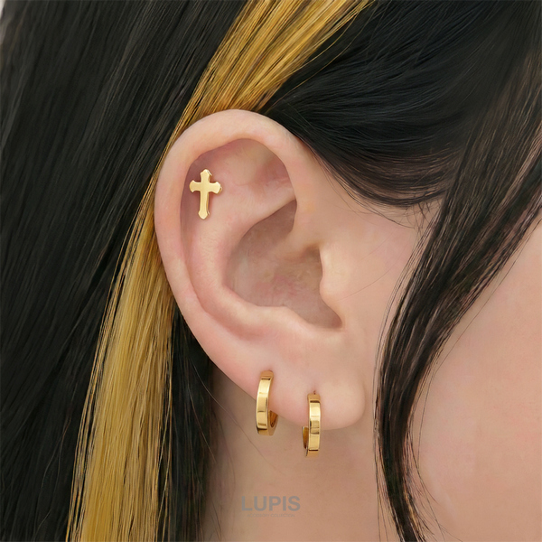 クロスラブレットスタッドボディピアス/ボディピ/軟骨ピアス/ジュエル