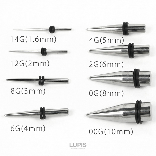 14G～00G】ステンレスエキスパンダーボディピアス・拡張器/ボディピ