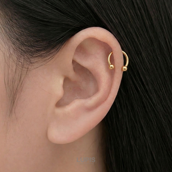 16G】シンプルカラーサーキュラーバーベルボディピアス/ボディピ