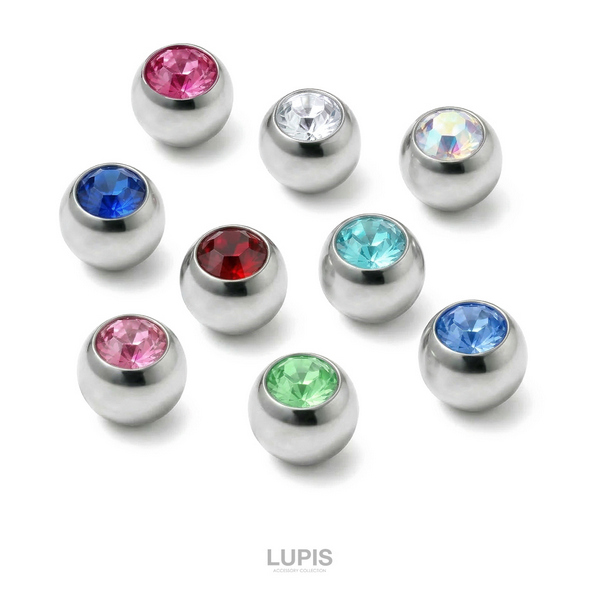 16G】【18G】カラージュエルシルバーボールキャッチ /ボディピ