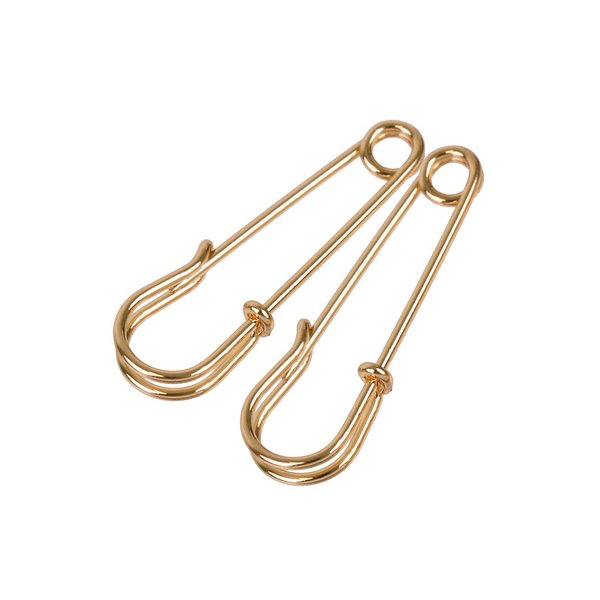 18G】セーフティーピンボディピアス/ボディピ/ストーン/へそピアス