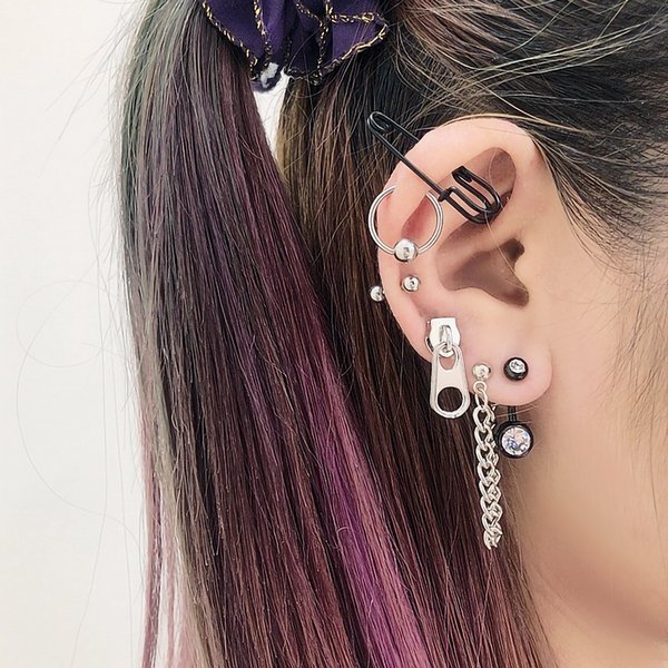 18G】セーフティーピンボディピアス/ボディピ/ストーン/へそピアス