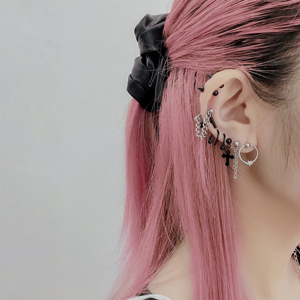 16G】ダブルスパイラルバーベルボディピアス/ボディピ/ストーン/へそ