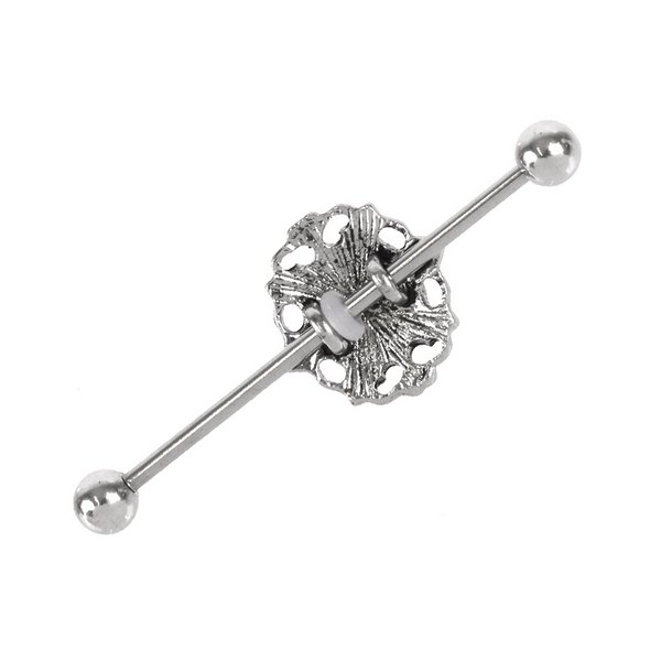 14G】ターコイズインダストリアルロングストレートバーベルボディ