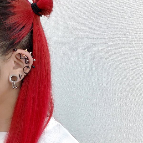 16G】コーンヘッドストレートバーベルボディピアス/ストレートバーベル