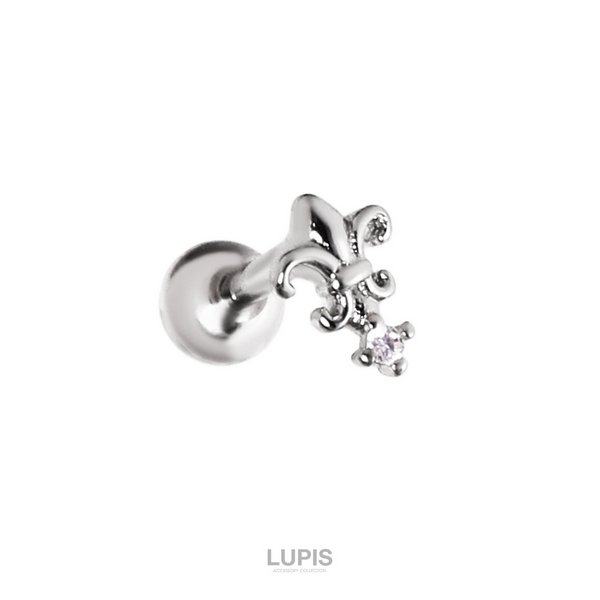 淡水パール フルール・ド・リス ピアス 16G】フルール・ド・リスストレートバーベルボディピアス