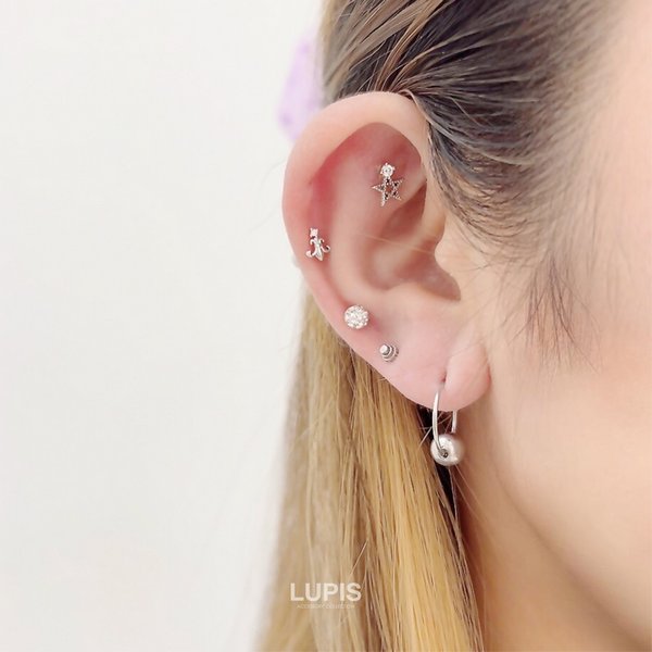 20G】メタルボールシームレスリングボディピアス/キャプティブビーズ