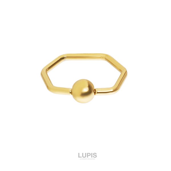16G】ヘキサゴンキャプティブビーズリングボディピアス/キャプティブ