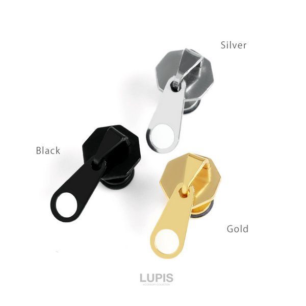 16G】ジッパー×ダンベルストレートバーベルボディピアス/ストレート