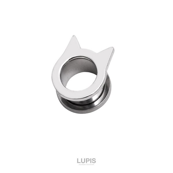 0G・00G・12mm】ネコ型トンネルボディピアス - ボディピアスを激安で