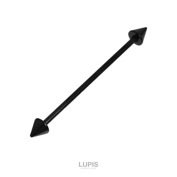 14G】コーンヘッドインダストリアルロングバーベルボディピアス