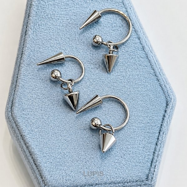 18G】スパイクチャームサーキュラーバーベルボディピアス - ボディ