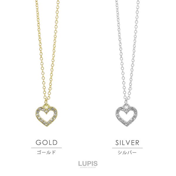 オープンハートパヴェネックレス - ネックレスを激安で通販販売