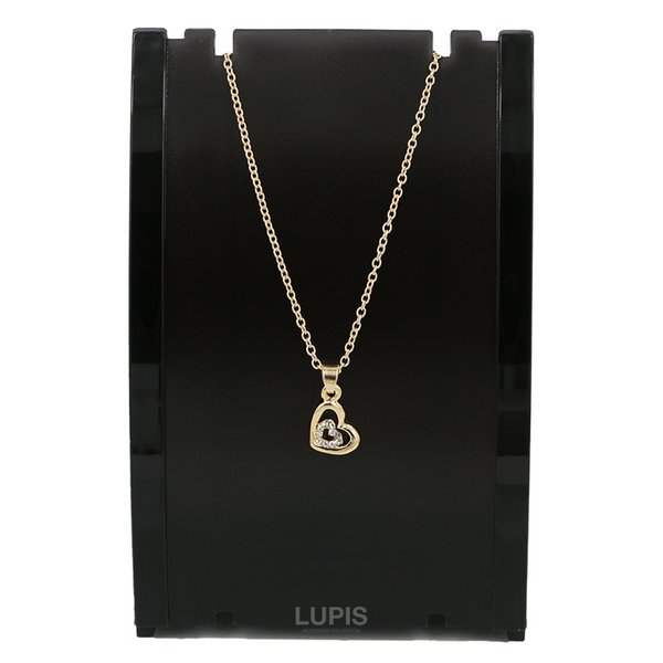 ダブルオープンハートパヴェネックレス - ネックレスを激安で通販販売