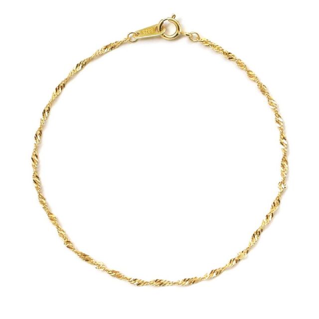 ゴールドスクリューチェーンブレスレット【送料無料】- 大人ジュエリー