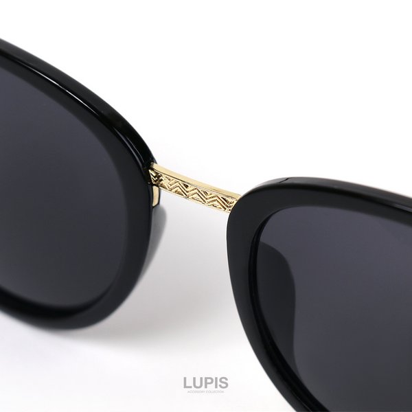 ゴールドシェブロンボストンサングラス - 激安サングラスの通販販売