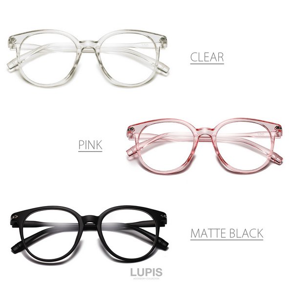 クリアカラー×マットフレームボストン伊達メガネ - 激安伊達メガネの