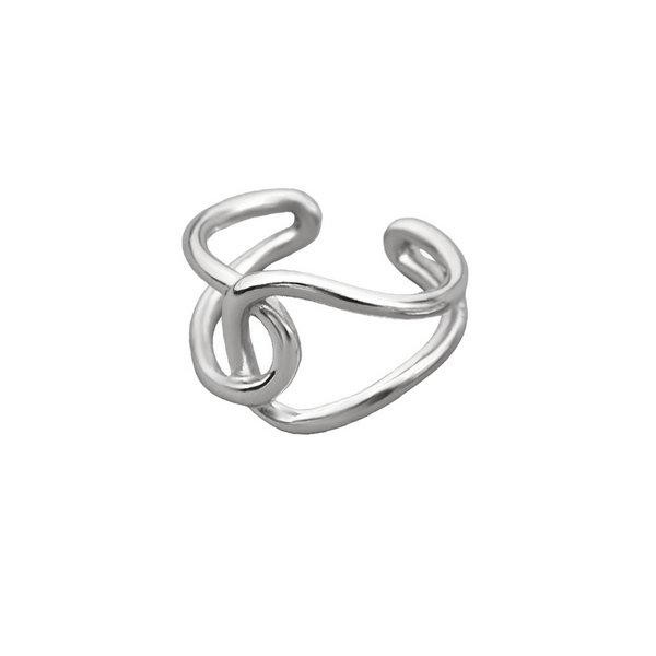 金属アレルギー対応 316L】クロスノットステンレスリング - リング