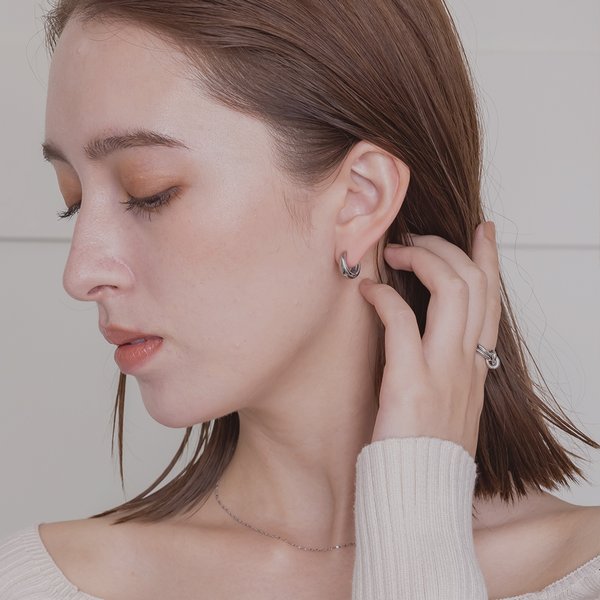金属アレルギー対応 316L】ドロッププチステンレスフープピアス