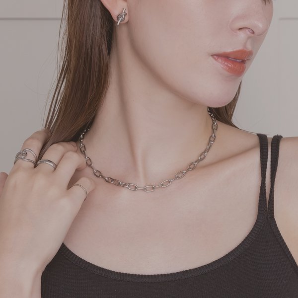 金属アレルギー対応 316L】メタルチェーンステンレスネックレス