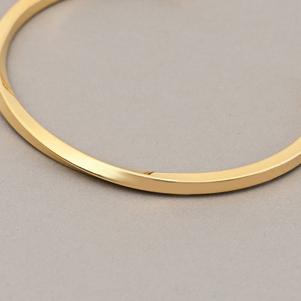 金属アレルギー対応 316L】ツイストステンレスバングルブレスレット