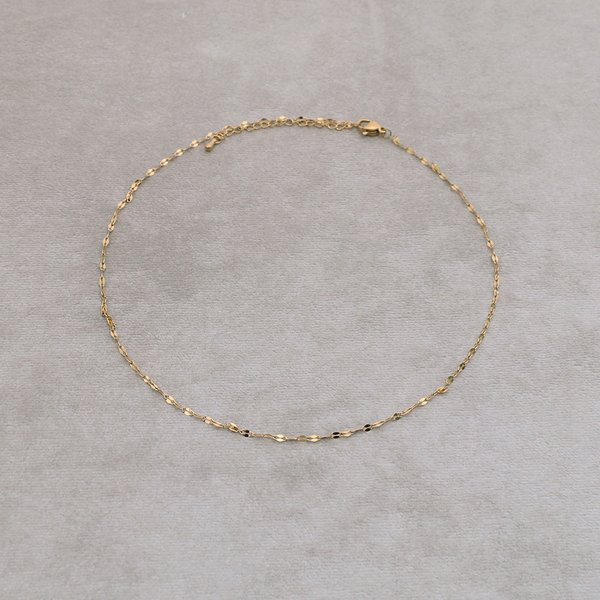 金属アレルギー対応 316L】シンプルペタルチェーンネックレス