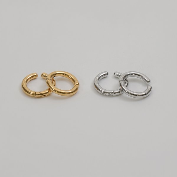 ゴージャス【RL】レザーラップ フープイヤリング Reflection Long Earrings - GOLD / RAGBAG (リフレクション