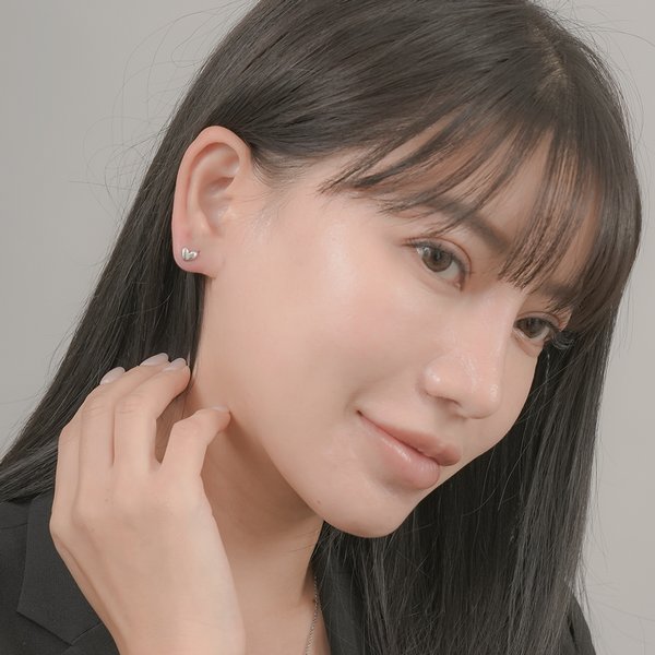 金属アレルギー対応 316L】ラブリープチハートステンレスピアス