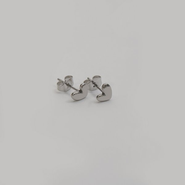 金属アレルギー対応 316L】ラブリープチハートステンレスピアス