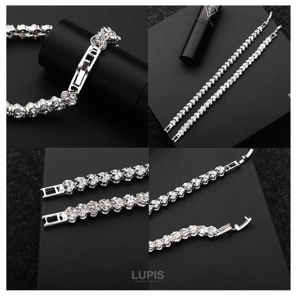 ハートラインストーンブレスレット - ブレスレットを激安で通販販売