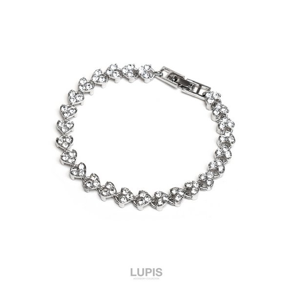 ハートラインストーンブレスレット - ブレスレットを激安で通販販売