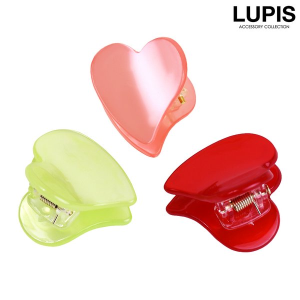 パールカラープチハートヘアクリップ 激安ヘアアクセサリーットの通販販売 ルピス Lupis
