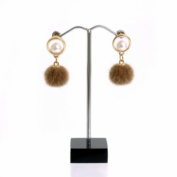 リング×パールファーボールピアス| 激安ピアスの通販販売 - ルピス(LUPIS)