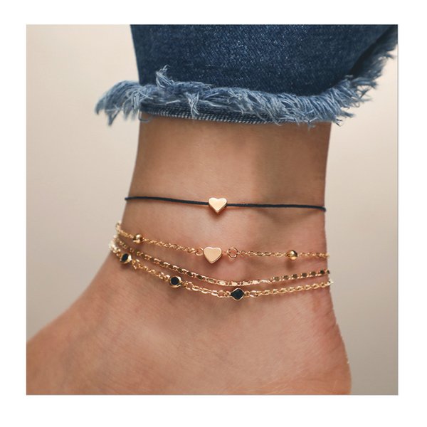 ゴールドハートポイントアンクレットセット - アンクレットを激安で