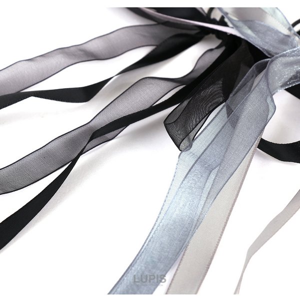 オーガンジー×サテンリボンヘアゴム - ヘアアクセサリーを激安で通販  