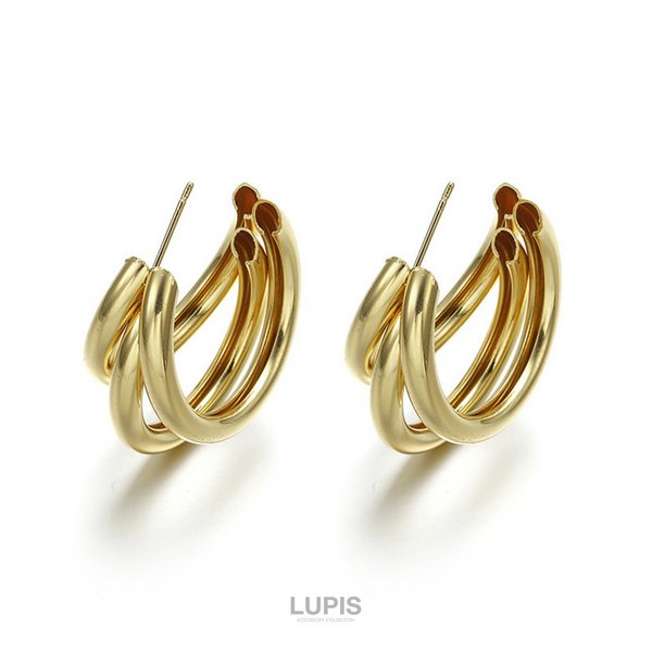 3連ワイドメタルフープピアス | 激安ピアスの通販販売 - ルピス(LUPIS)