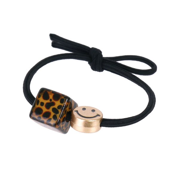 スマイリー×レオパードキューブヘアゴム - ヘアアクセサリーを激安で