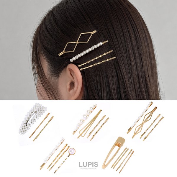 パール×ゴールドヘアピンセット - ヘアアクセサリーを激安で通販販売