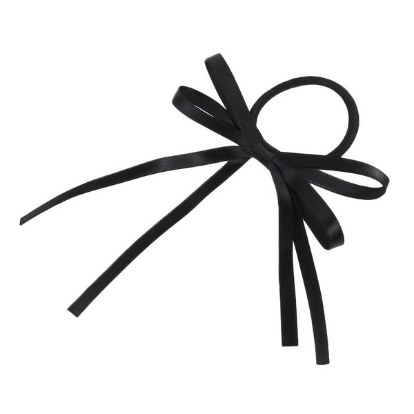 ブラックリボンヘアゴム - ヘアアクセサリーを激安で通販販売
