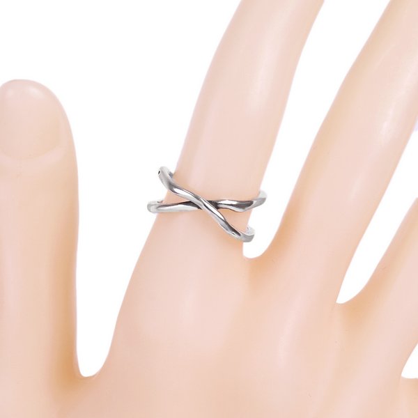 クロス×ウェーブアンティーク調シルバーリング - リング（指輪）を激安