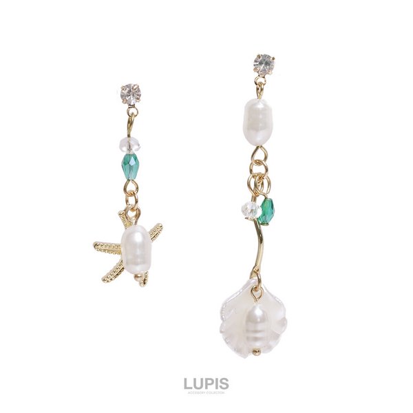 スターフィッシュ×シェル×バロックパールピアス | 激安ピアスの通販