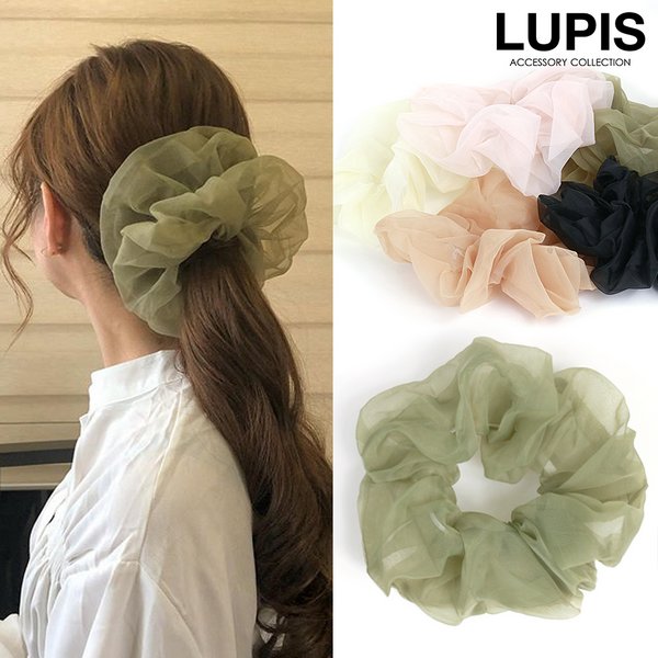 オーガンジーボリュームシュシュ 激安ヘアアクセサリーットの通販販売 ルピス Lupis